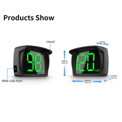 Smart Car Digital GPS Speedometer HUD Head Up Display MPH Speed HD