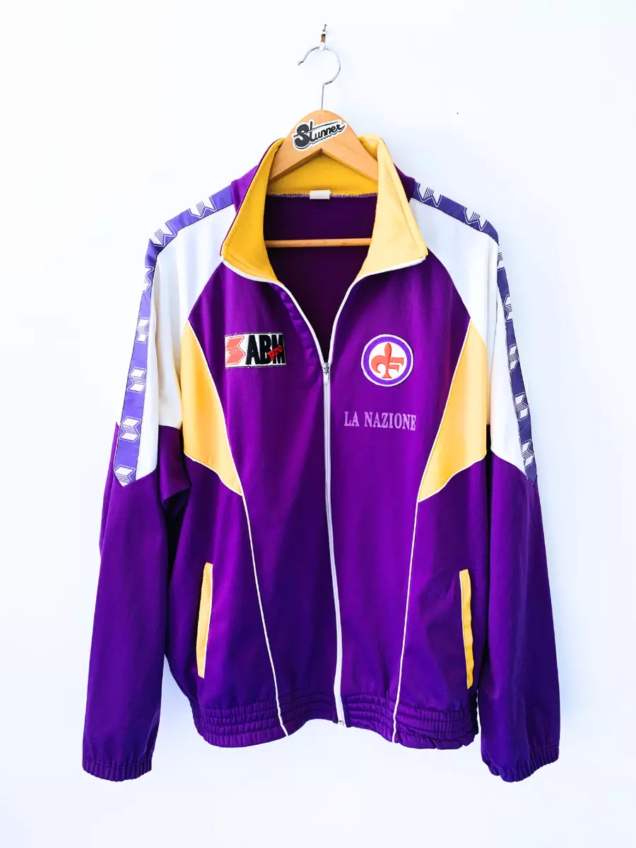 ACF FIORENTINA 1989/1990 TRAINING FOOTBALL SUIT SOCCER FULL ZIP