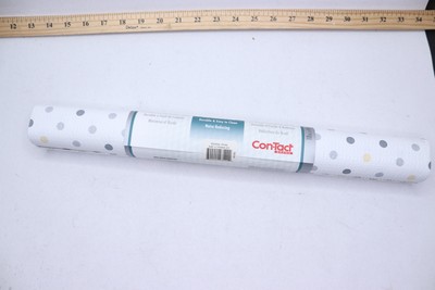 Con-tact Non-Adhesive Anti-Slip Shelf and Drawer Liner Dottie Grey 18'' x 4'