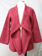 Jockey Open Front Sherpa Cardigan CRANBERRY RTL 40
