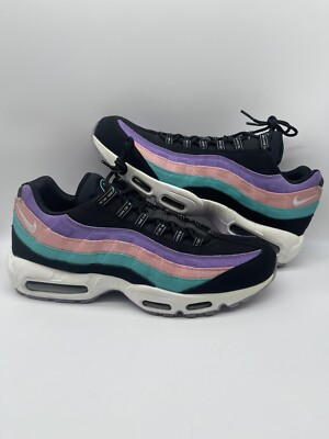 purple and teal air max 95