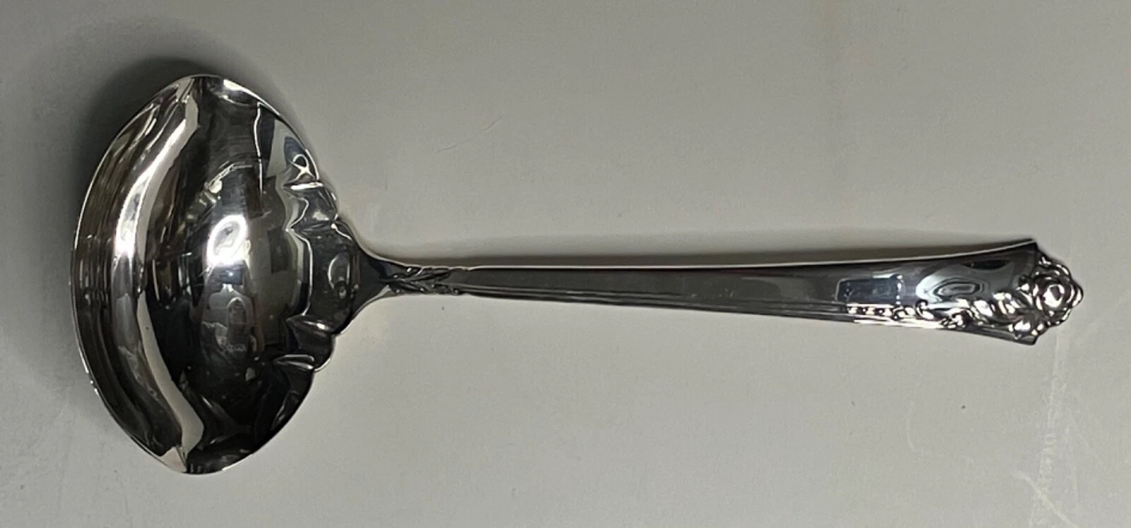 Heirloom Sterling DAMASK ROSE By ONEIDA CREAM SAUCE LADLE 925 6 3/4”