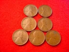 1909 VDB 7 COIN SET OF PHILADELPHIA NICE CIRCULATED FIRST YEAR CENTS!!  #50