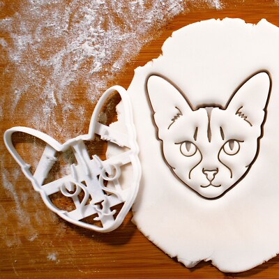Abyssinian Cat Cookie Cutter - Aby kitty, tabby birthday treat, purrfect meow