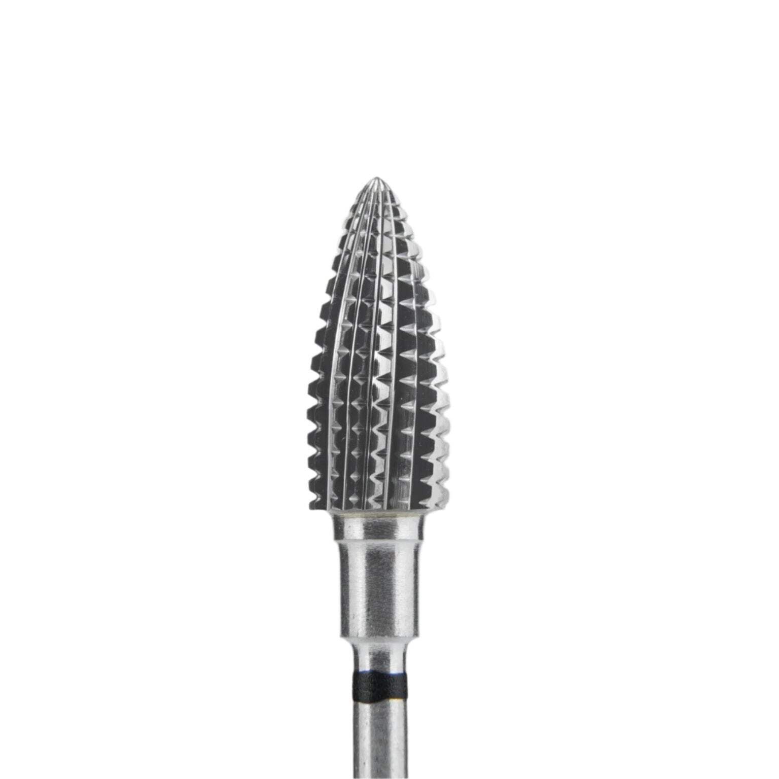 Staleks Carbide nail drill bit pine cone black hard Expert head diameter 6 mm /