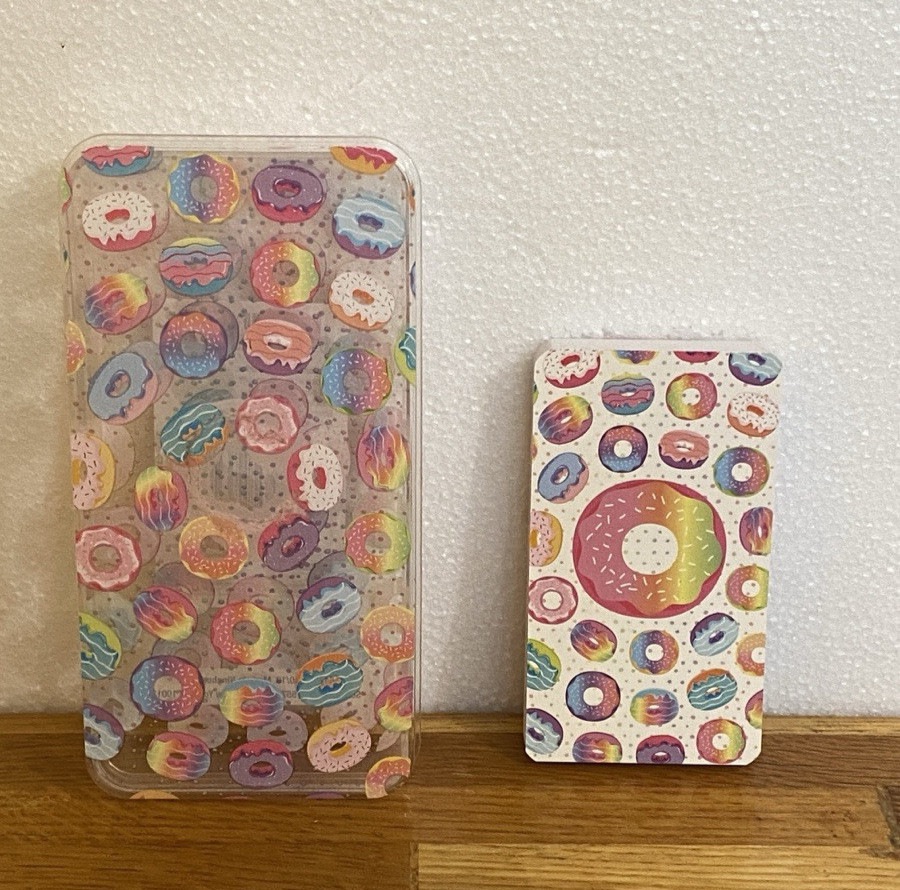 Estuche de donuts Sprinkles Cronuts Mochi Squishy Donut con bloc de notas