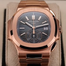 Patek Philippe Nautilus 5980-1R DISCONTINUED 40mm Rose Gold Black Dial Full Set 4