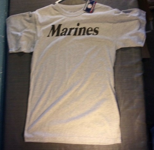 USMC US MARINE CORP GRAY HOT WEATHER T SHIRT MEDIUM - Picture 2 of 5