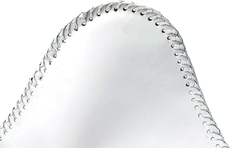 Butterfly Chair-Handmade White Leather Genuine Brown With Iron Frame - Image 2 of 4