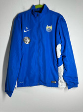Nike Dri-Fit Men  s Performance Jacket Full Zip Blue White Size L See Description
