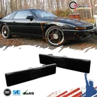 2pcs Black Lens Front Side Marker Light Housings For 1987-1992 Toyota Supra Mk.3