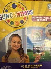 NEW Purple Ladybug SunGemmers Mermaid Dolphin Turtle Set 3 Suncatchers Kids 6 