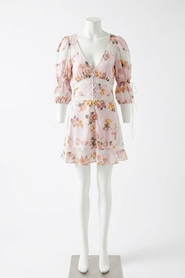 For Love & Lemons Isadora Mini Dress Blush