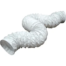 Lambro 4 In. x 8 Ft. Flexible White Vinyl (PVC) Duct 1309 Lambro 1309 4 In. Dia