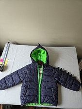 Carters 2t Dinosaur 3d spikes hooded winter coat jacket puffer boys, Exc. Cond