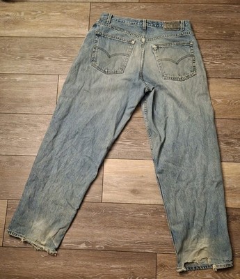Vtg 1991 Levi's SilverTab Baggy Jeans 34x32 90s Skater Distressed