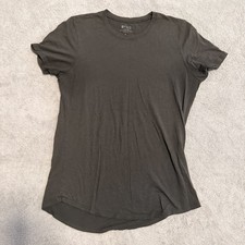 Figs Women  s Gray Cotton Short Sleeve Tshirt Size Small