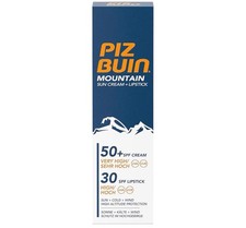 Piz Buin Mountain Face Suncream SPF 50+ and Lipstick SPF 30 2-in-1 (20ml),summer