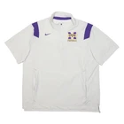 NIKE Mens White & Purple Football Training Jacket XL Polyester Sports Zip