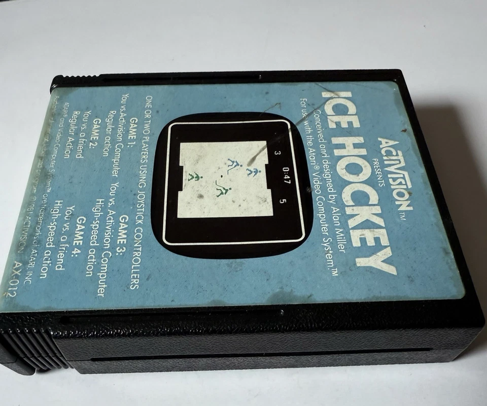 Ice Hockey (Atari 2600, Activision, 1981) Game Cartridge - Image 4 of 4