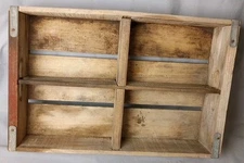 Rare 4 Sectioned Royal Crown Cola Wood Crate With White Diamond Logo