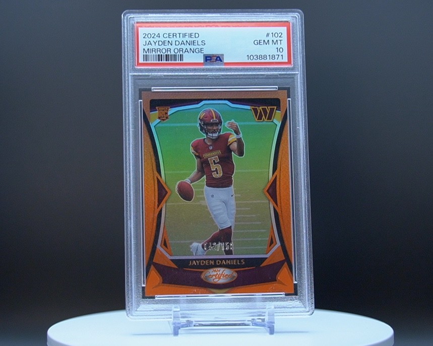 2024 Panini Certified - Rookies Jayden Daniels #102 Mirror Orange /150 (RC)