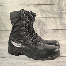 Botas militares tácticas de combate de nailon de cuero negro talla 12 R Altama para hombre EE. UU.
