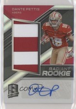 2018 Panini Spectra Radiant Rookie Signatures 70/199 Dante Pettis Patch Auto 2j7