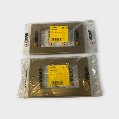 Vimar 08557.BR 3 Module Bronze Cover Plate (Lot of 2) - New Old Stock