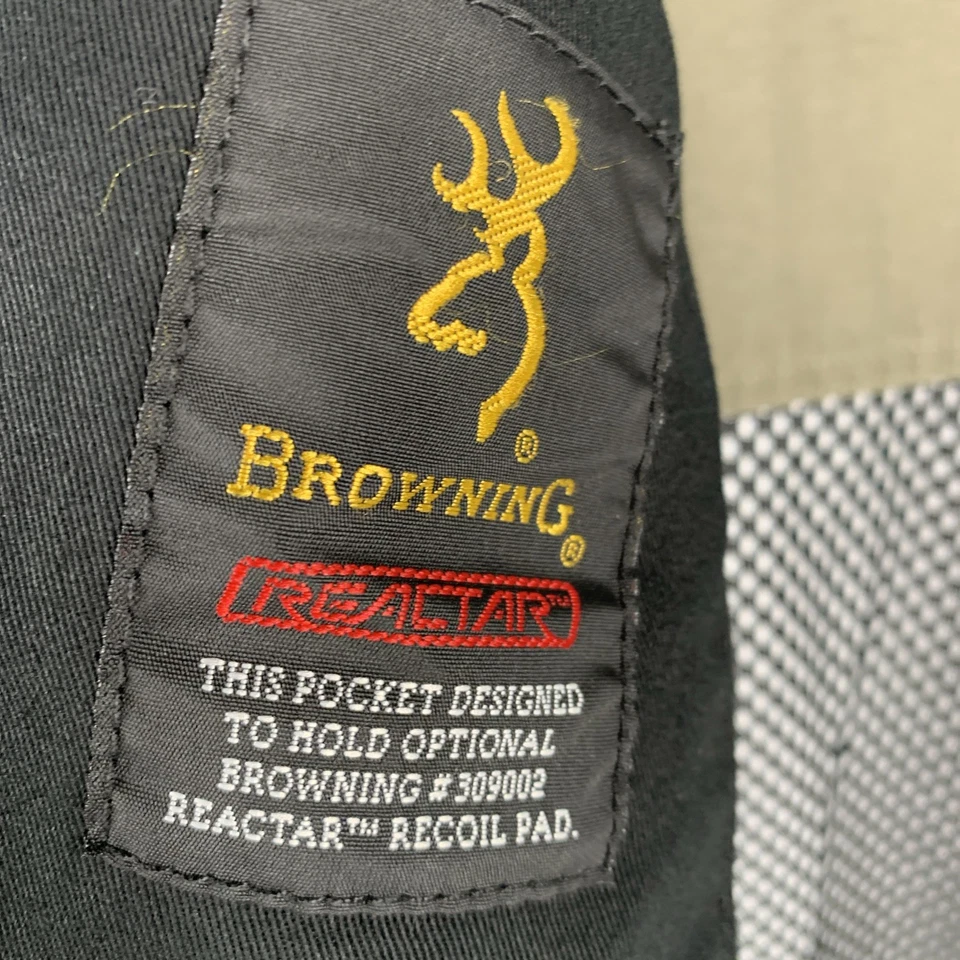 Browning Reactar Meduim Shooting Vest Mesh Recoil Pad Pocket Green & Black - Image 4 of 4