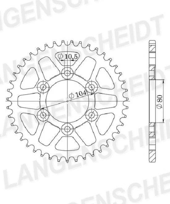 Stealth-Kettenrad Supersprox 525 - 40Z (blau) RST-1489:40-BLU|ID 80,0 LK 104,0 6 - Bild 2 von 2