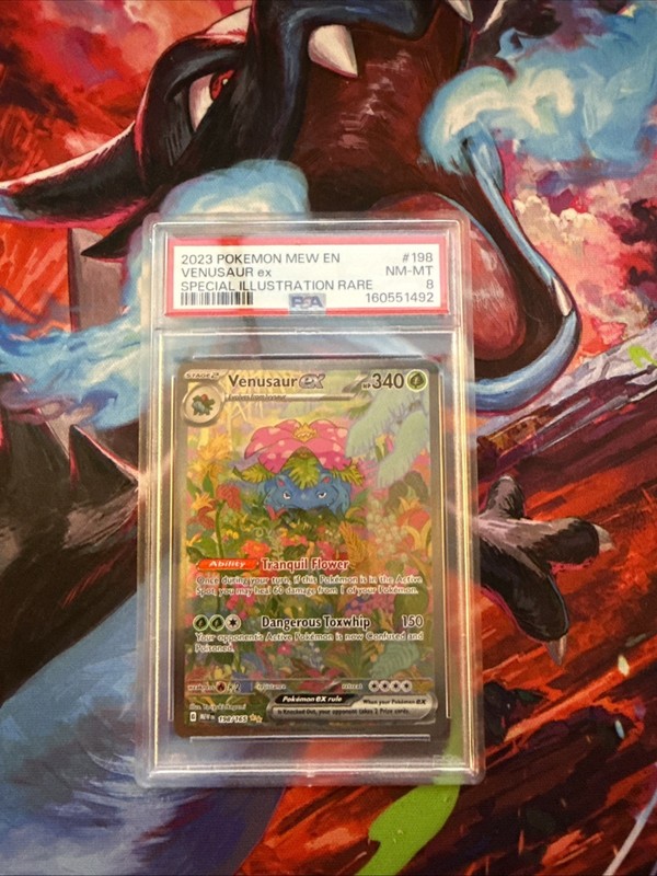 Pokemon Venusaur ex SIR Holo 198/165 SV 151 EN PSA 8 Graded 2023