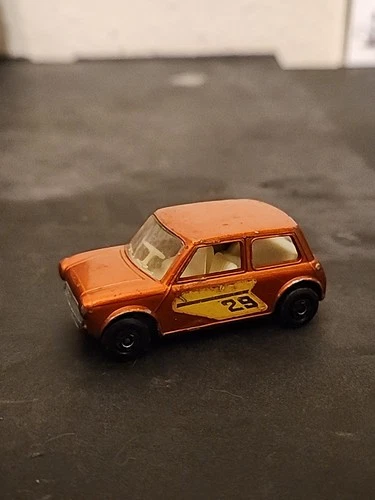 Vtg 1970 Matchbox Lesney Superfast #29 Racing Mini Cooper Rally Red Diecast Car