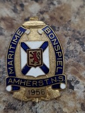 1956 Maritime Bonspiel Amherst NS Curling Pin 