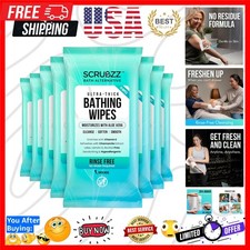 Extra Large Adult Bathing Wipes - Disposable Body Cleansing Wipes for Men, Wo...