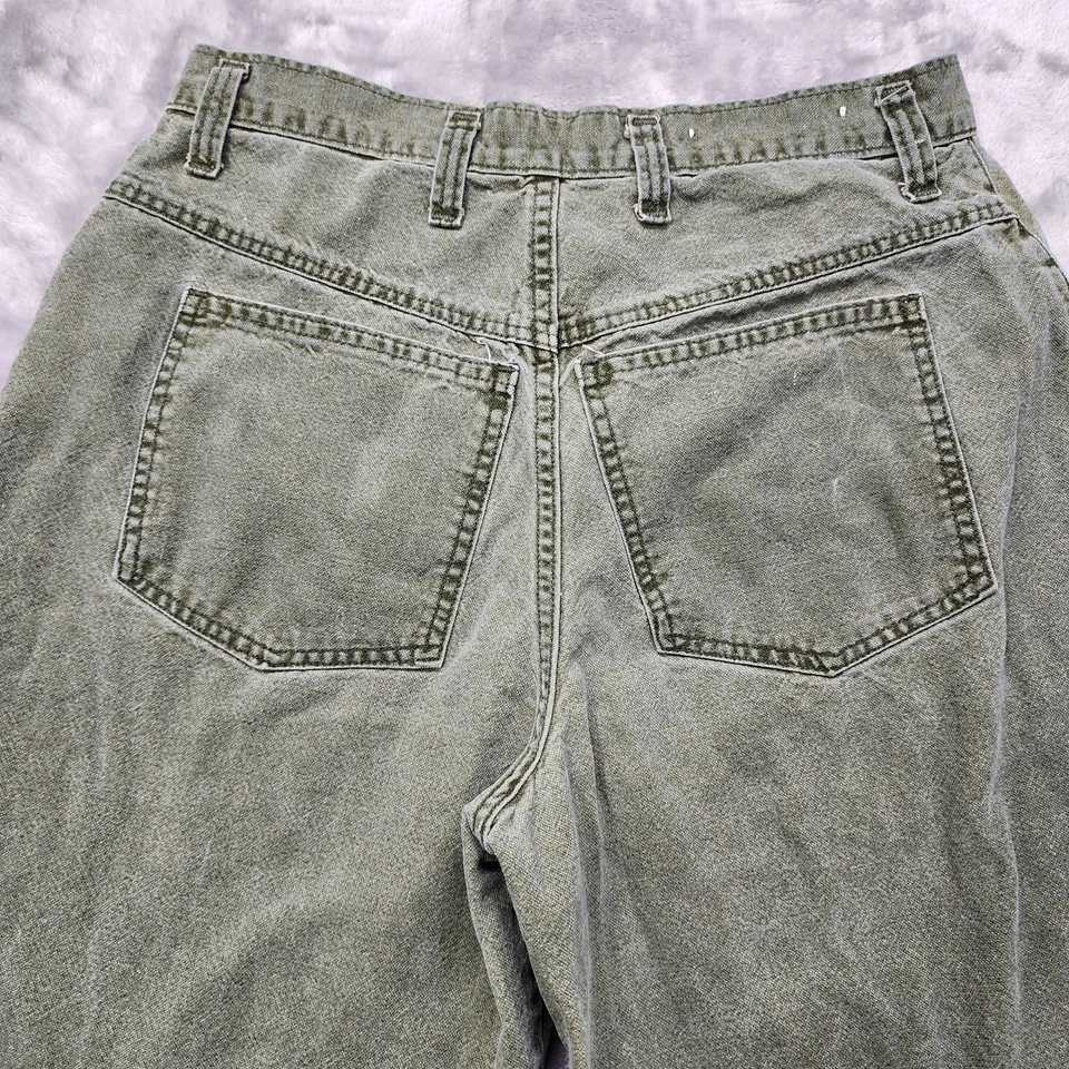 Jeans Forenza vintage años 80 para mujer 14 verde denim tiro alto cónicos holgados grunge Foto 4 de 4