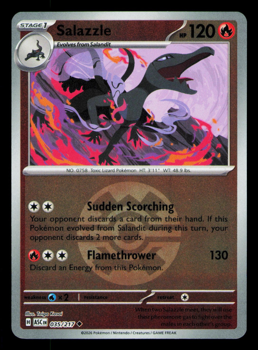 Salazzle - (Quick Ball) Reverse Holo Uncommon ME: Ascended Heroes 035/217 NM