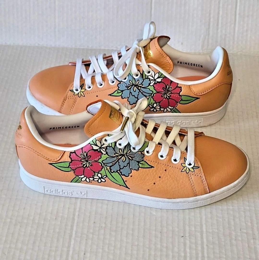 adidas gazelle silver green womens Sneakers with Abstract Floral Design Women's Size 11 main image 1