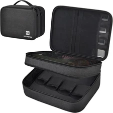 Hair Clipper Case Barber Bag Double Layer Large Capacity Organizer for Clippers,