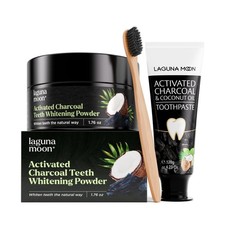 Activated Charcoal Teeth Whitening Powder with Whitening Charcoal Toothpaste ...