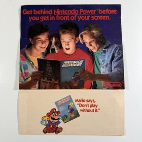 Nintendo Power Mail Away Promo Insert Subscribe NES Zelda Double Dragon