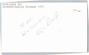 1970's -Kyle Rote Jr.- Signed/Autograph/Auto Postcard Dallas Tornado Soccer NASL