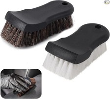 Upholstery Brush Set, Leather Cleaning Brush, Carpet Brush, Long Bristle Horse H