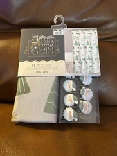 Winter Wonder Lane Glitz and Glam 13 pc Fabric Shower Curtain Set NIP