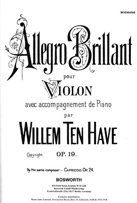 Willem ten Have - Allegro Brillant - Violine + Klavier - Noten - Gebraucht