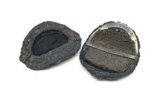 Victorian Sterling Silver Wire Flower Shoe Buckles Mourning Black Hair Clips