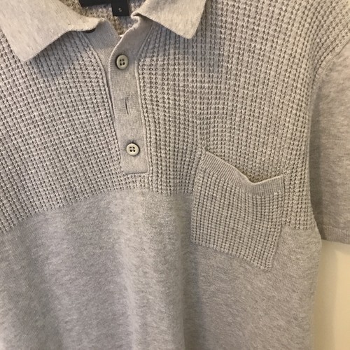 Men's Paul Costelloe knitted polo, grey, size S short sleeved, Good Condition - Picture 4 of 9