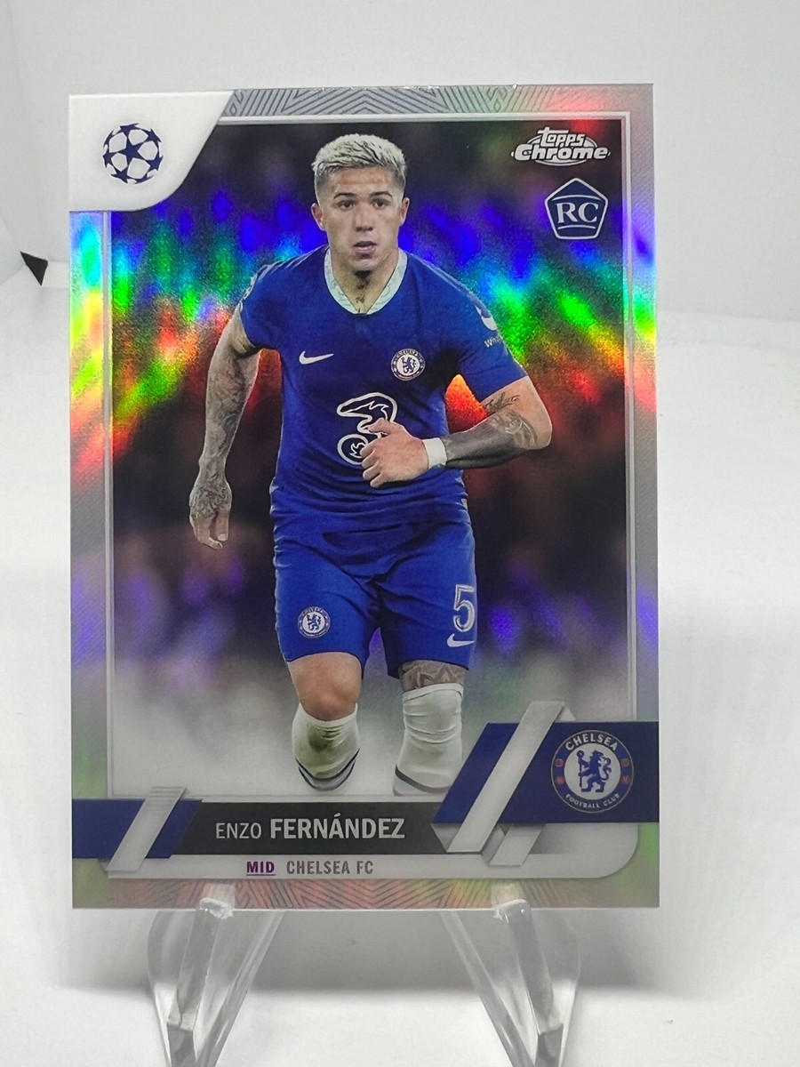 2022-23 Topps Chrome UEFA Enzo Fernandez Chelsea refractor rookie