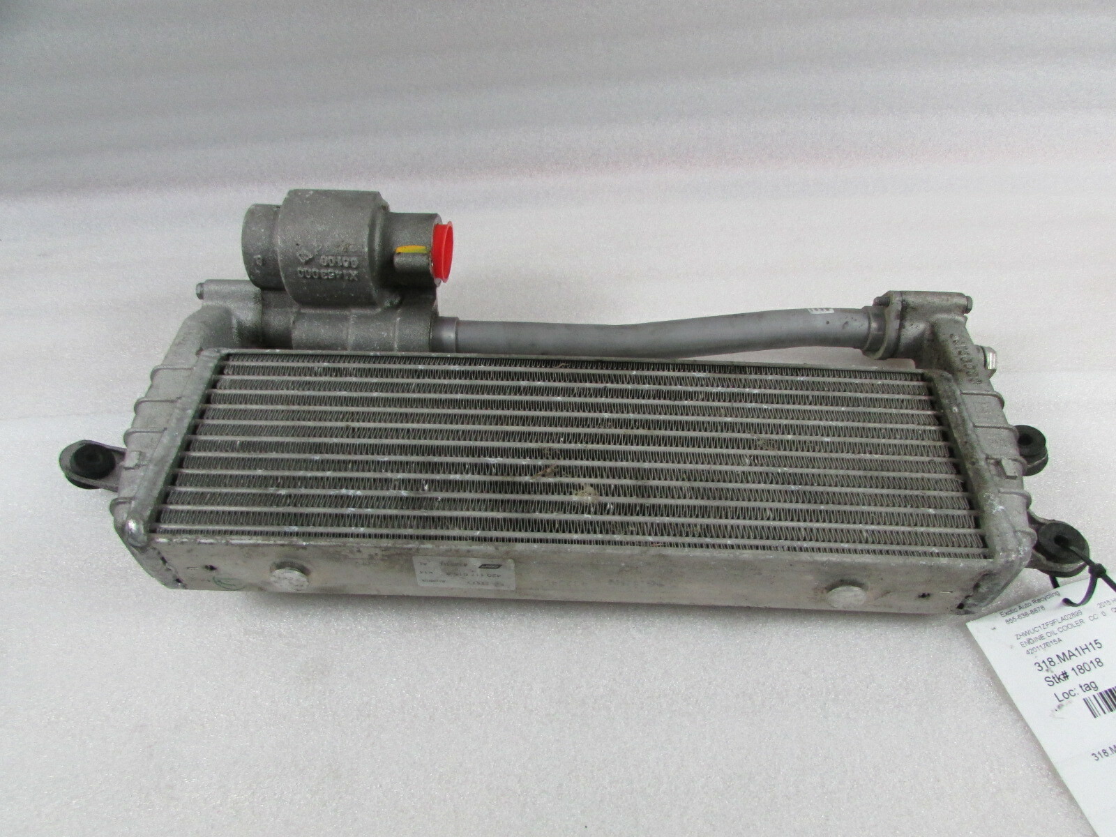 Lamborghini Huracan, Engine Oil Cooler, Used, P/N 400117015A