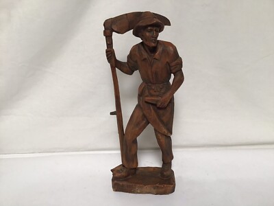 NN54 Antique Circa Early Century Figure Wooden Statue First-Class
